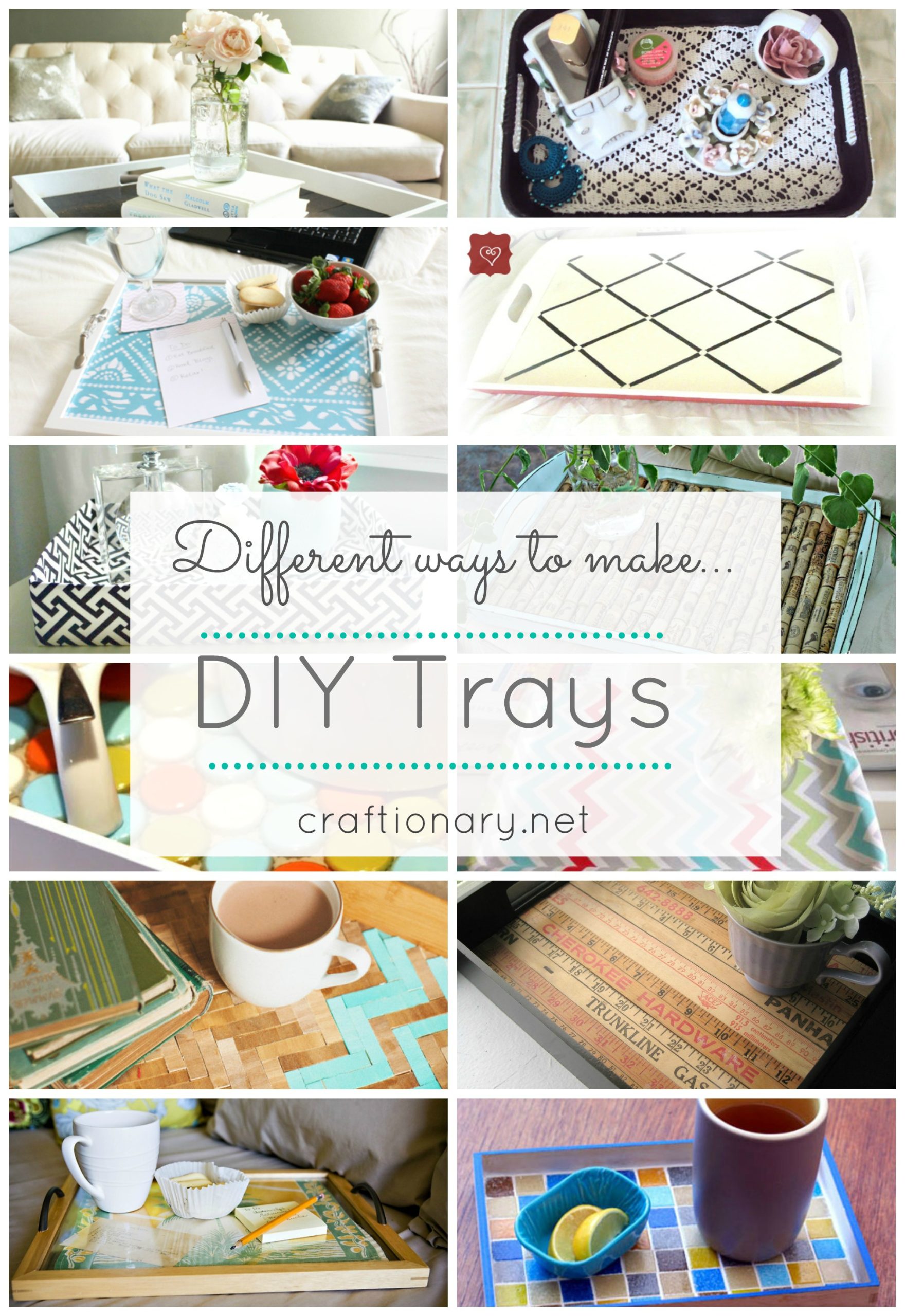 15 Decorative DIY trays for home (tutorials) - Craftionary